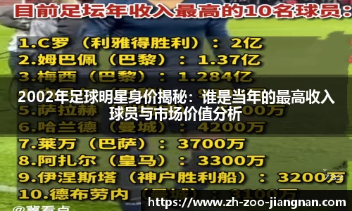 2002年足球明星身价揭秘：谁是当年的最高收入球员与市场价值分析